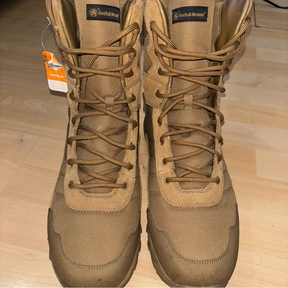 Smith & Wesson Ranger Brown Side-Zip Water Resistant Tactical Boot Men Sz 14 NEW main image 6